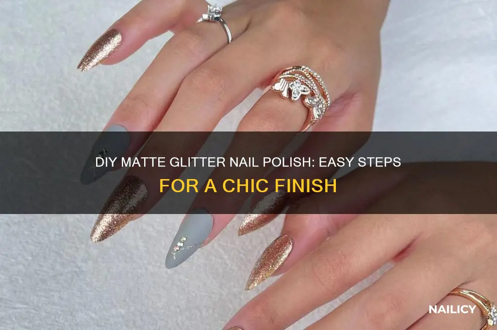 how to make matte glitter nail polish