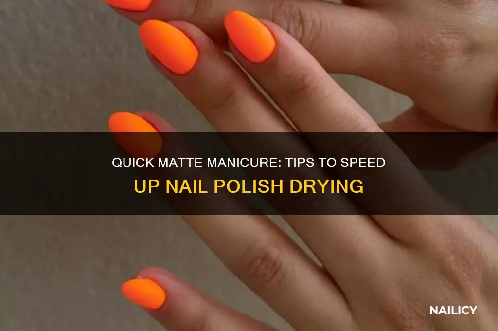 how to make matte nail polish dry fast