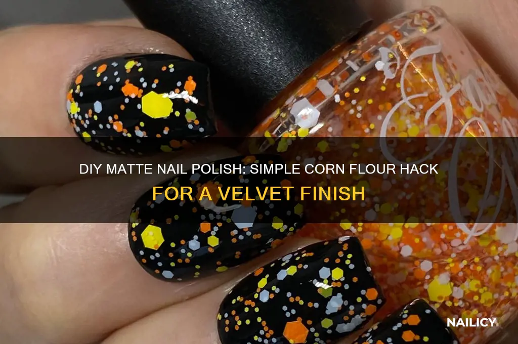 how to make matte nail polish with corn flour