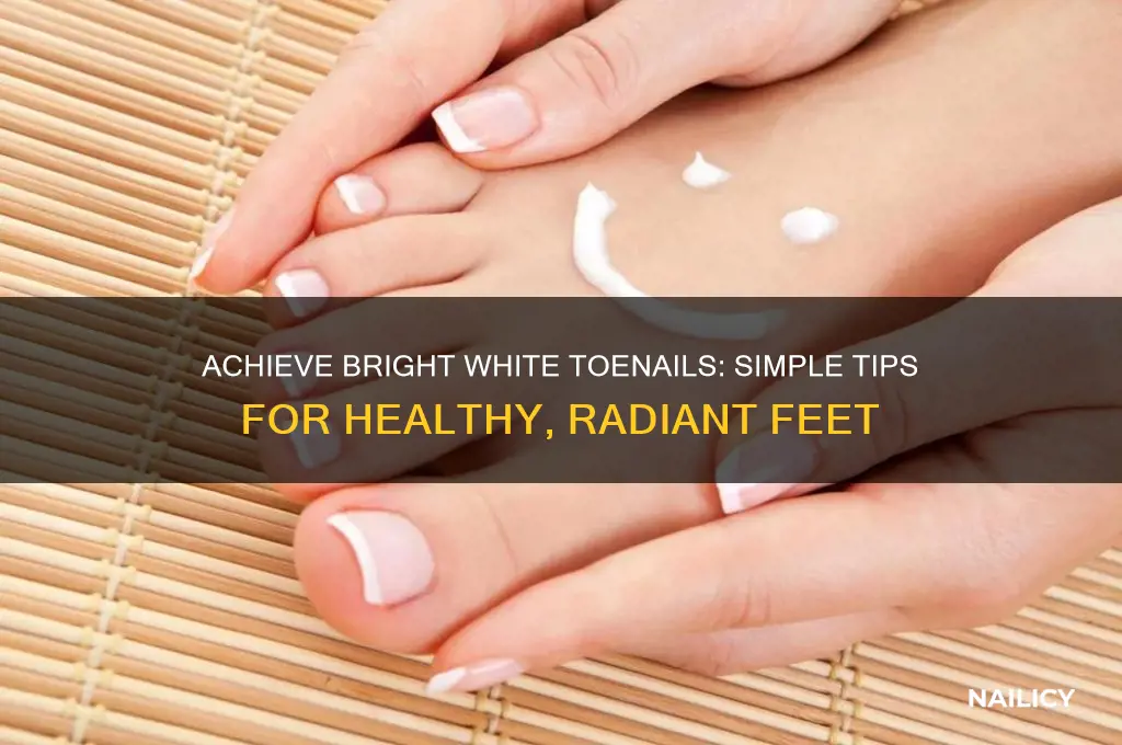 how to make my toe nails white
