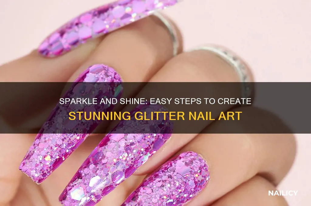 how to make nail art glitter