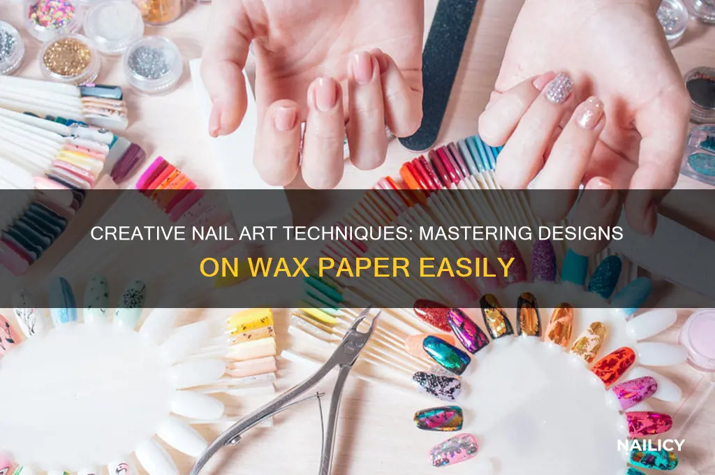 how to make nail art on wax paper