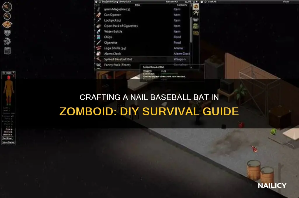 how to make nail baseball bat zomboid