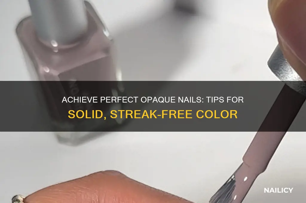 how to make nail color opaque