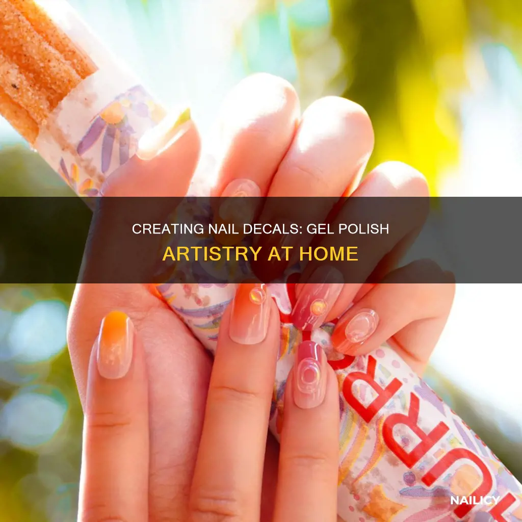 how to make nail decals with gel polish