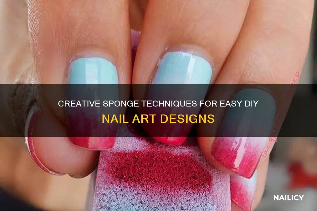 how to make nail designs with sponge