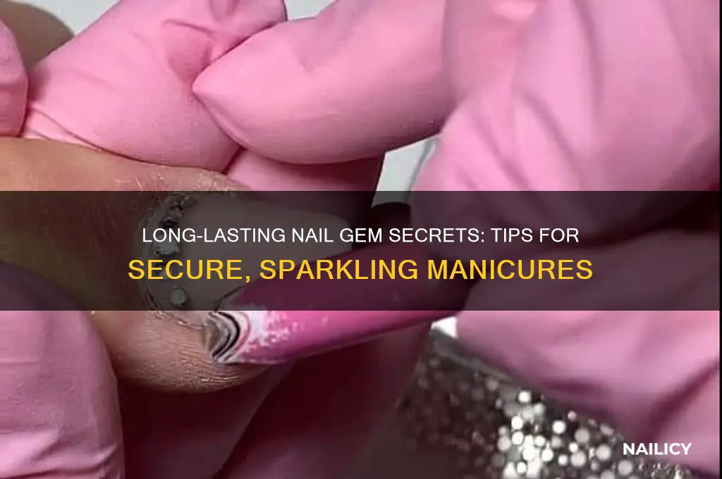 how to make nail gems stay on