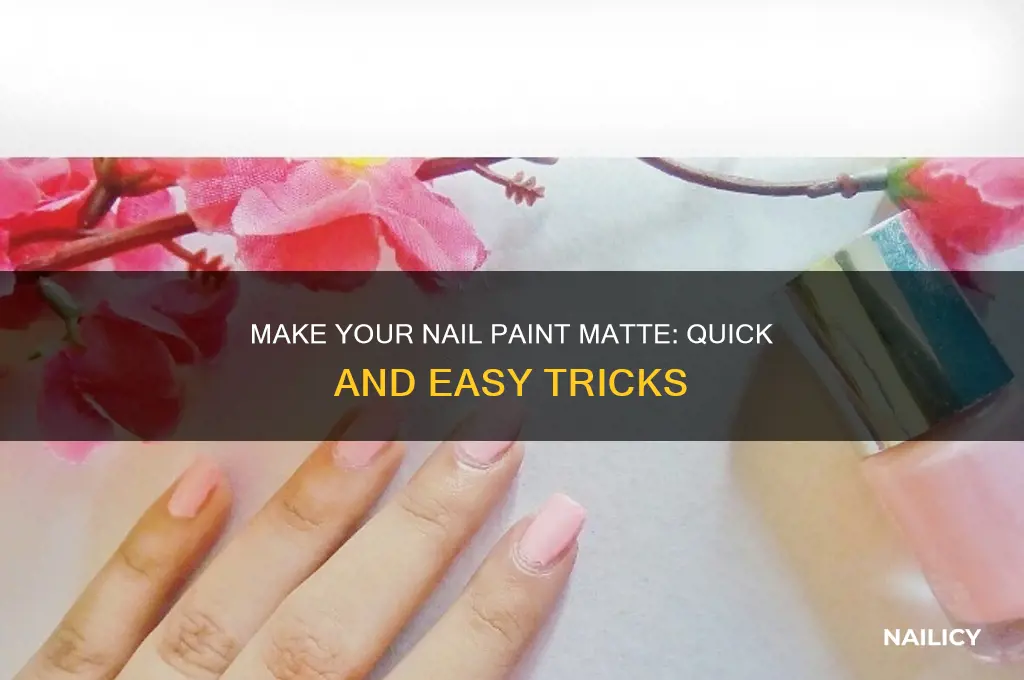 how to make nail paint matte