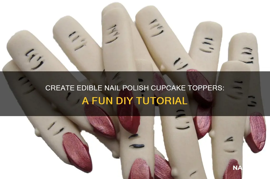 how to make nail polish cupcake toppers