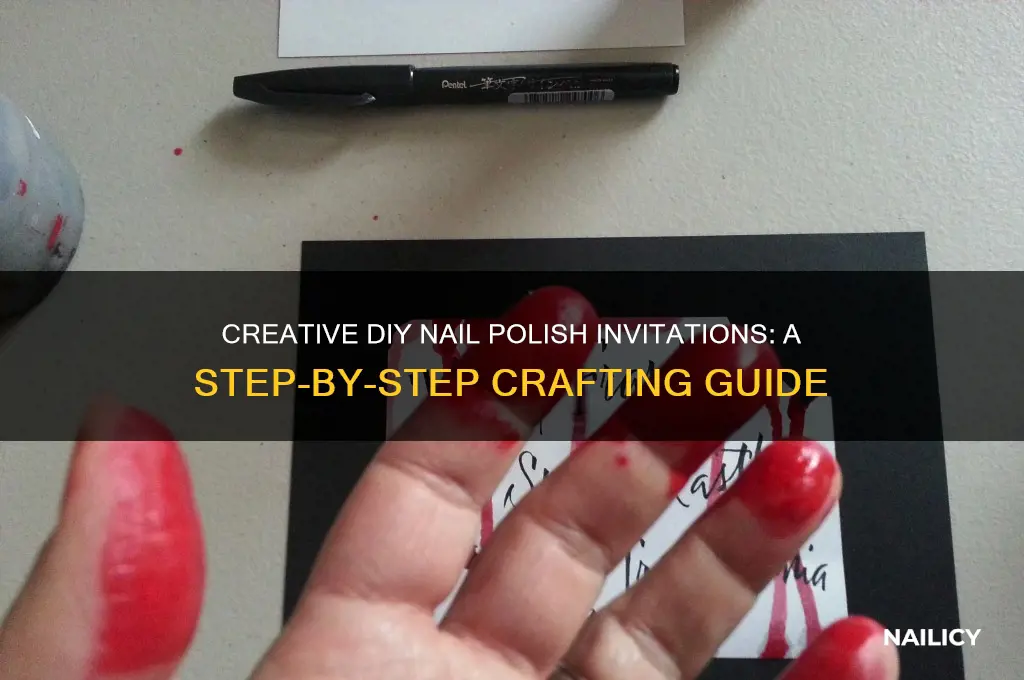 how to make nail polish invitations