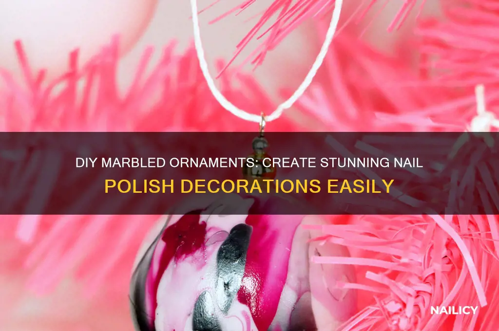how to make nail polish marbled ornaments