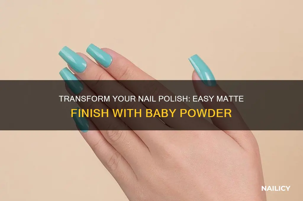 how to make nail polish matte with baby powder