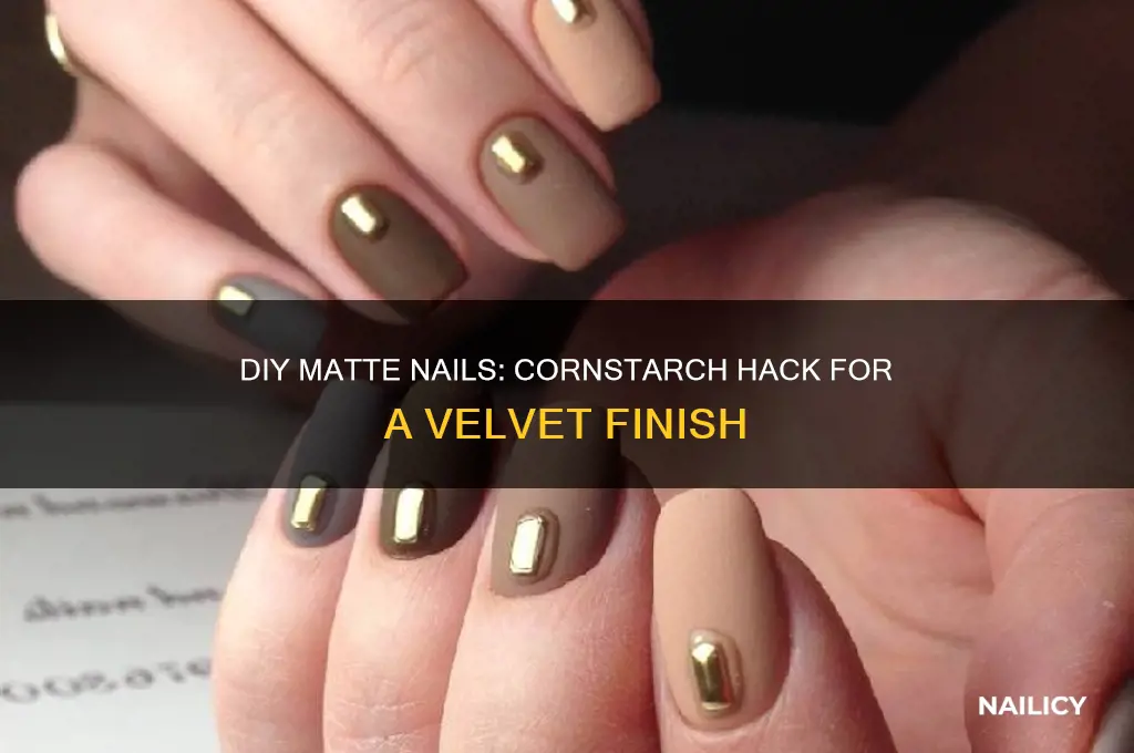 how to make nail polish matte with cornstarch