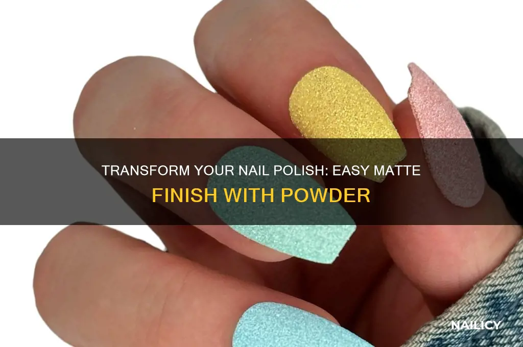how to make nail polish matte with powder