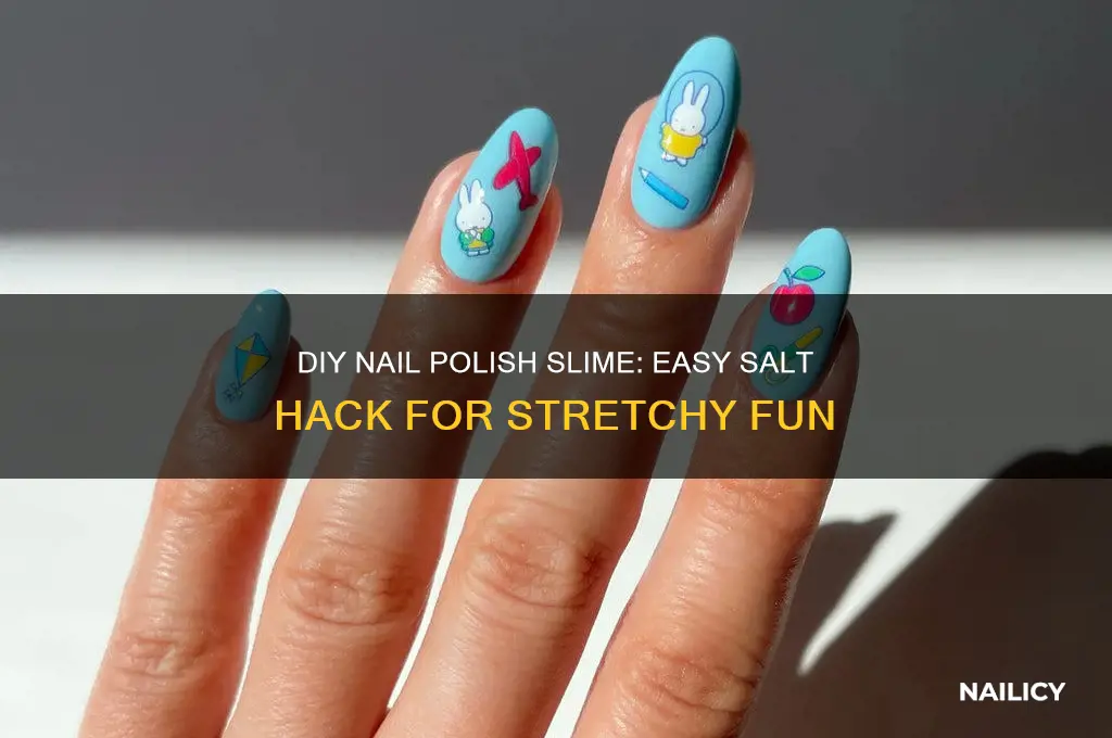 how to make nail polish slime with salt