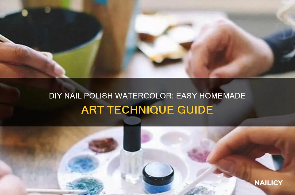 how to make nail polish watercolor at home
