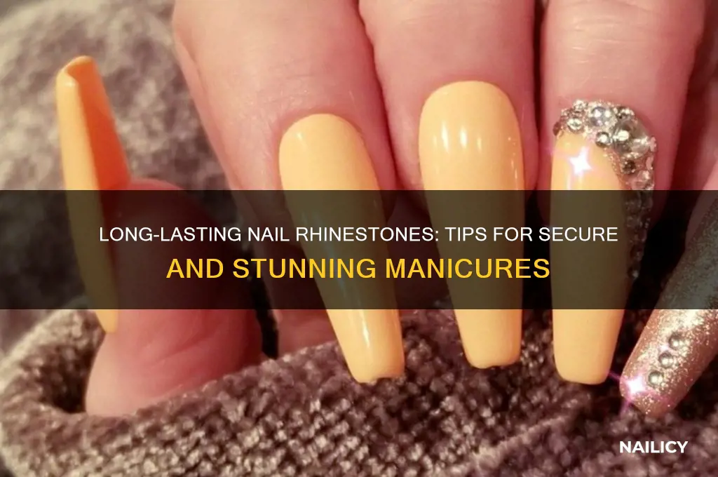 how to make nail rhinestones stay on