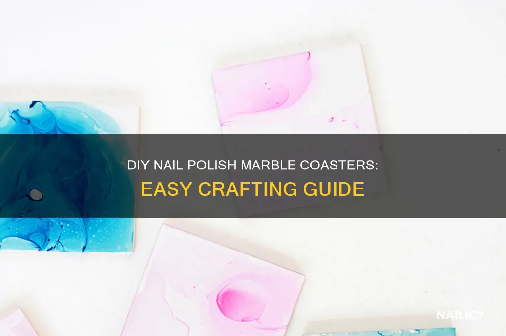 how to make nail varnish marble coasters