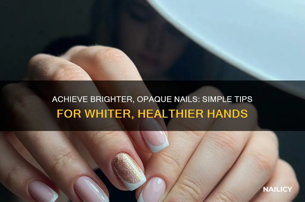 how to make nails more white and less see through