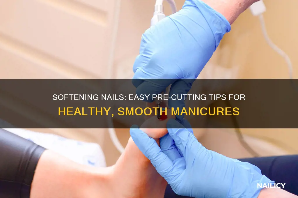how to make nails soft before cutting