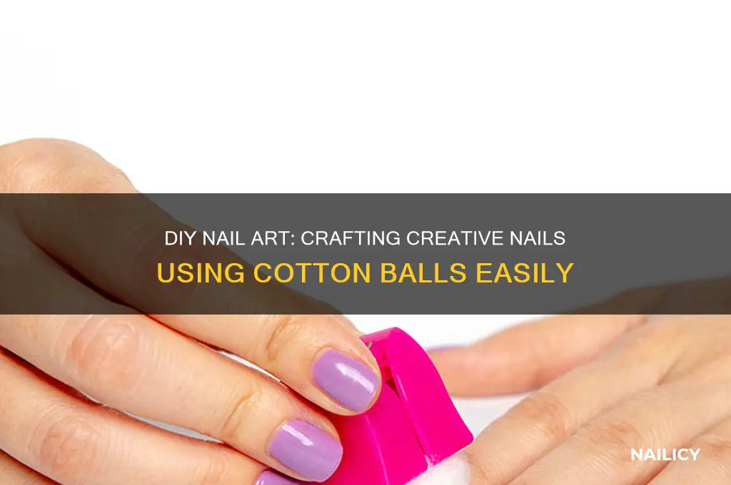 how to make nails with cotton balls