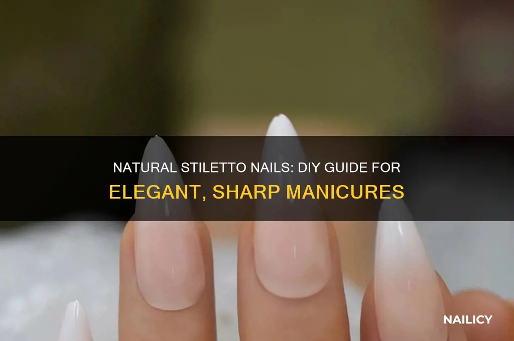 how to make natural stiletto nails