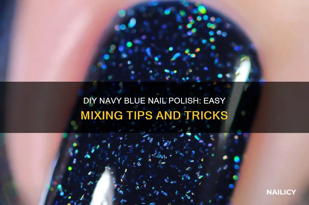 how to make navy blue nail polish