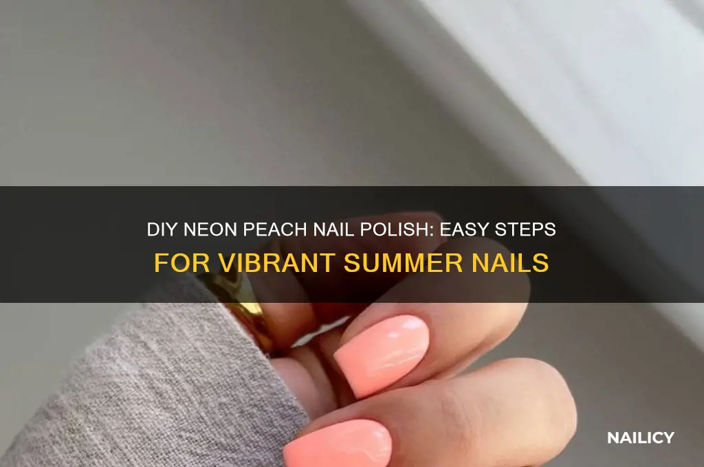 how to make neon peach nail polish