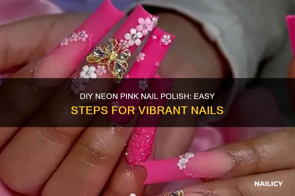 how to make neon pink nail polish
