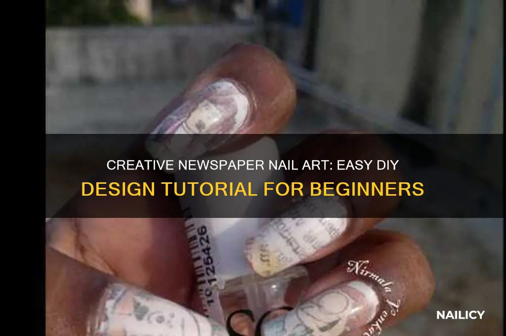 how to make newspaper design nail art
