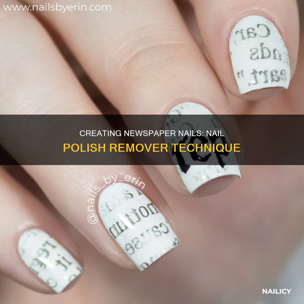 how to make newspaper nails with nail polish remover