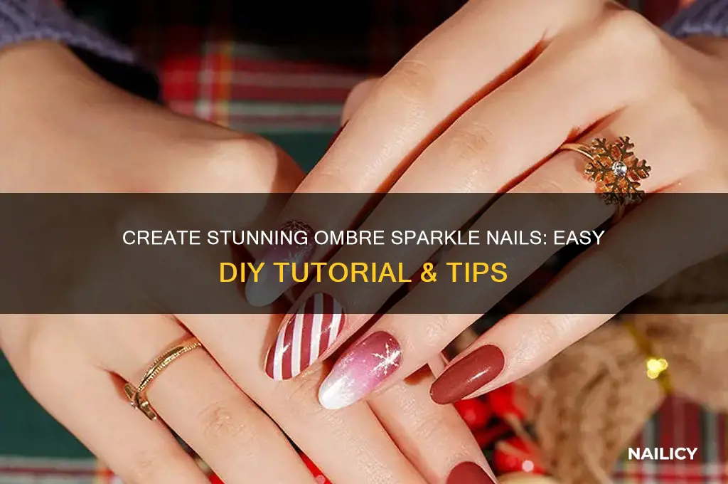how to make ombre sparkle nails