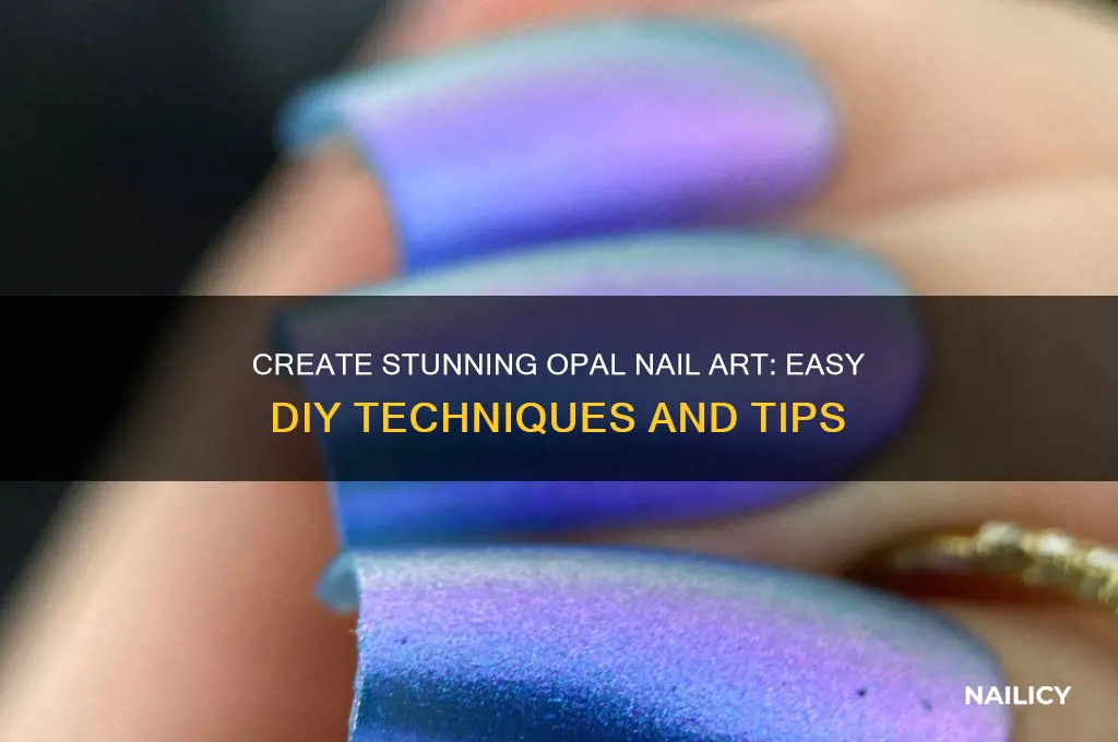 how to make opal nail art