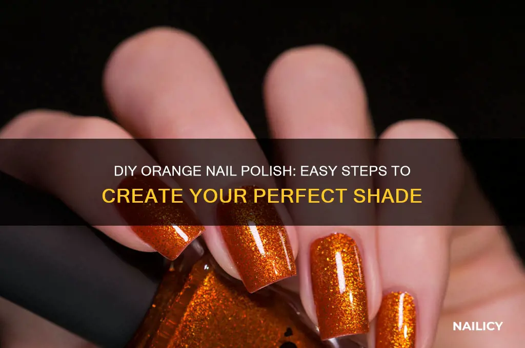 how to make orange nail polish