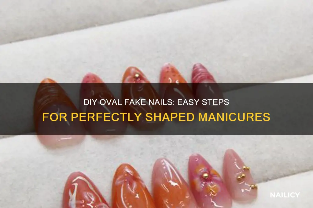 how to make oval fake nails