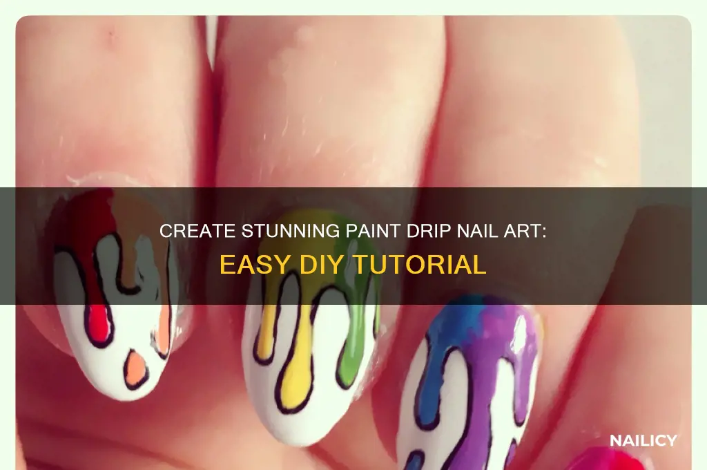 how to make paint drips on nails