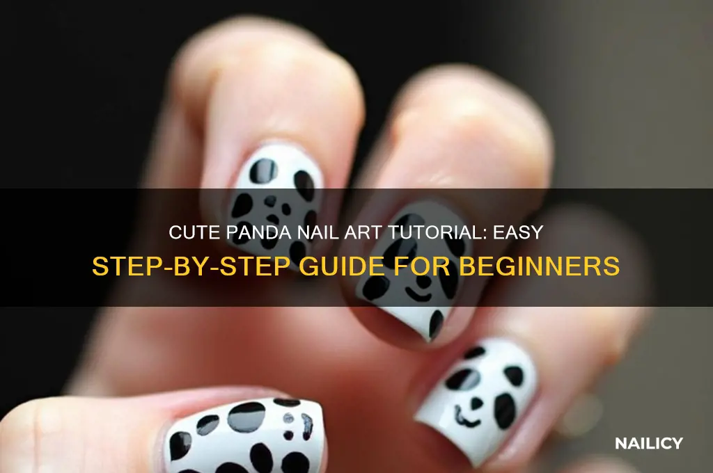 how to make panda nail art