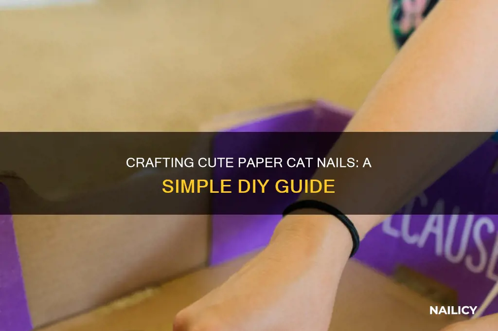 how to make paper cat nails