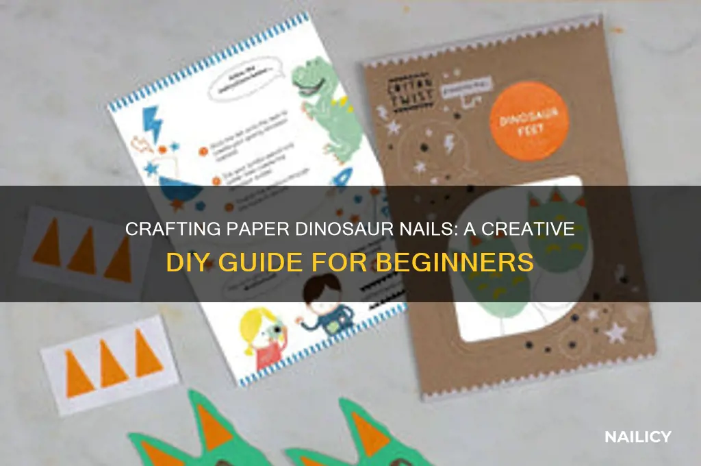 how to make paper dinosaur nail