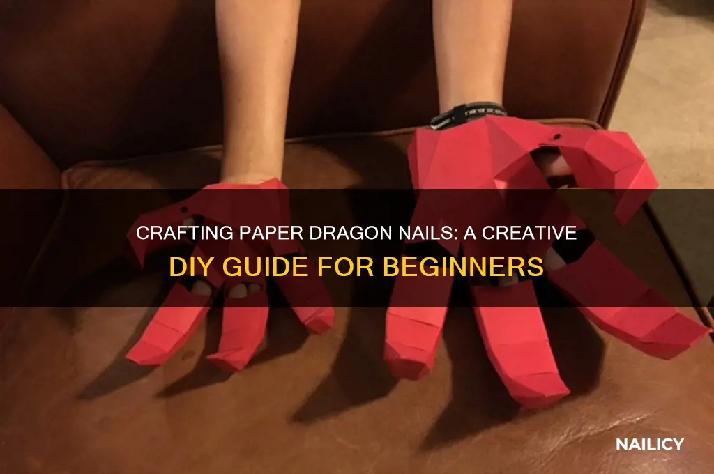 how to make paper dragon nails