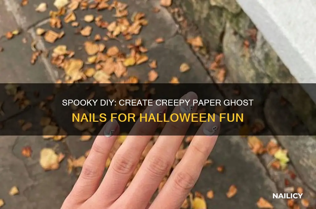 how to make paper ghost nails