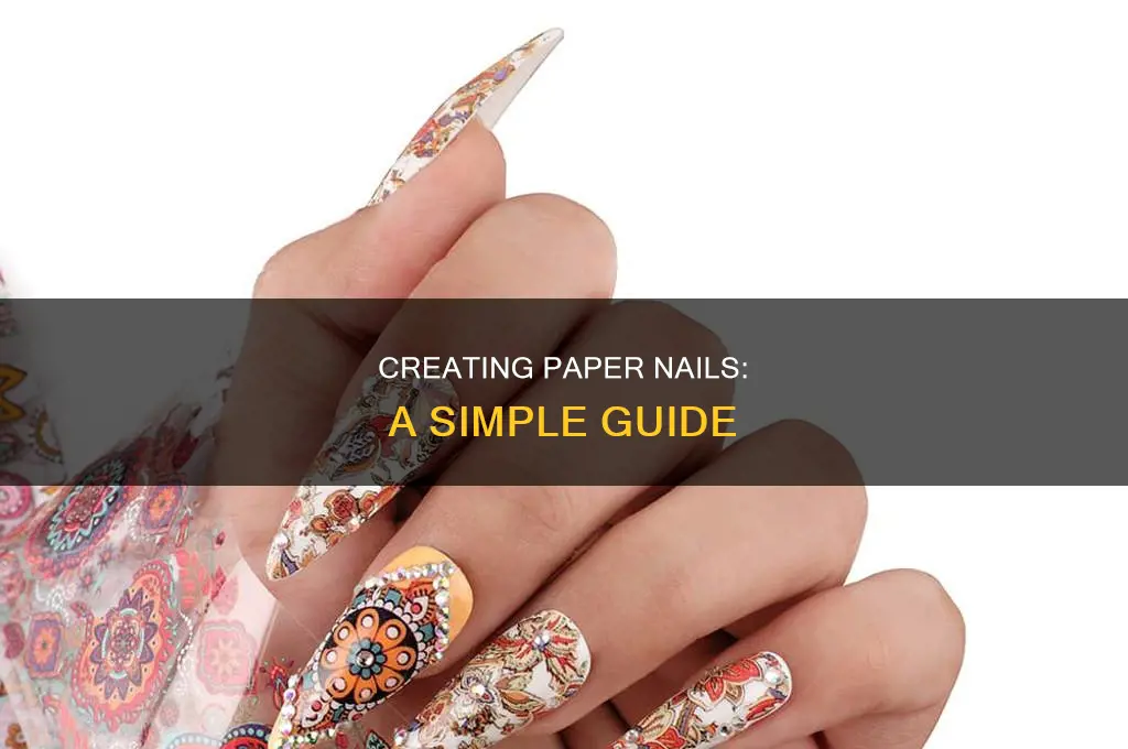 how to make paper nails easy