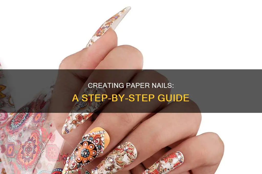 how to make paper nails step by step