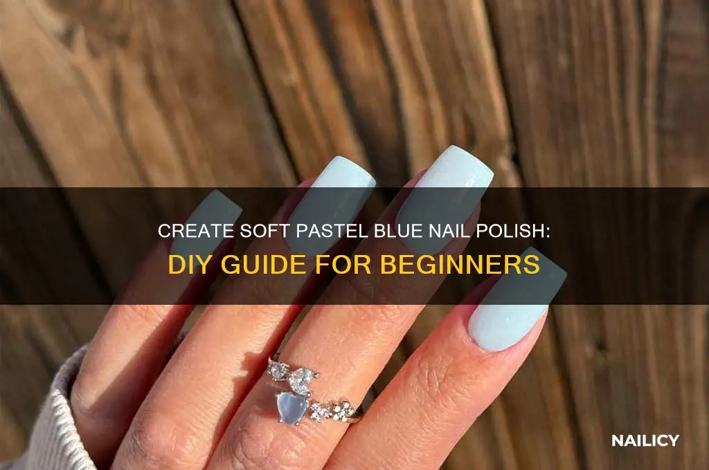 how to make pastel blue nail polish