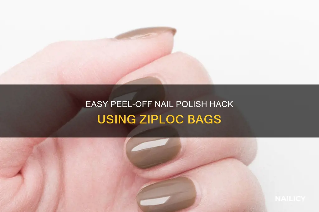 how to make peel nail polish off ziploc