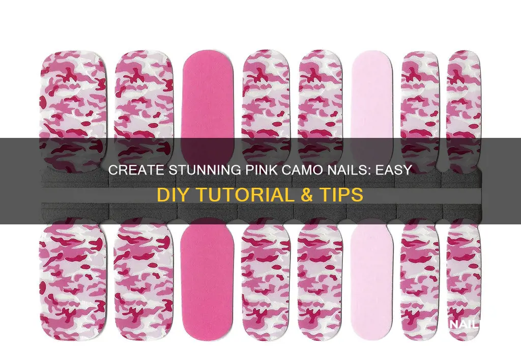 how to make pink camo nails