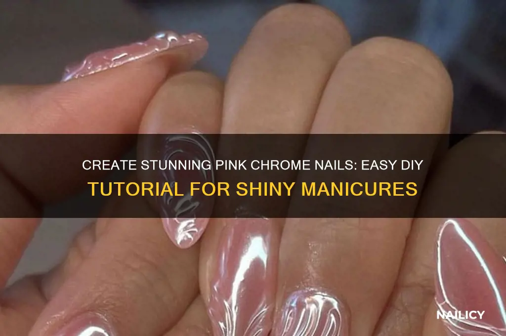 how to make pink chrome nails
