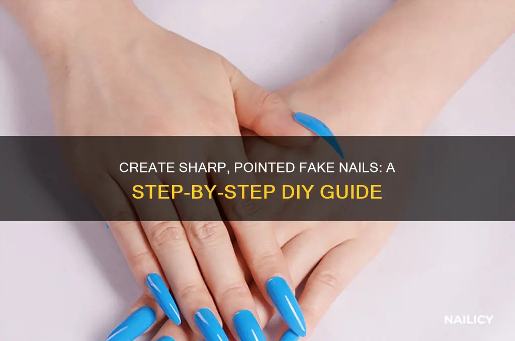 how to make pointed fake nails