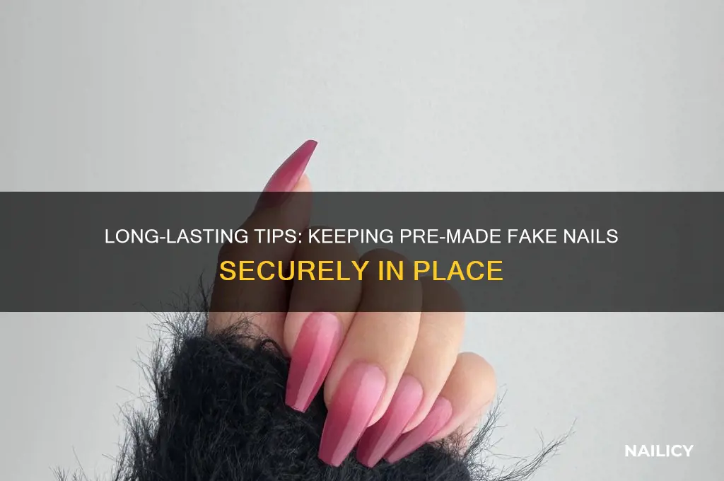 how to make premade fake nails stay on