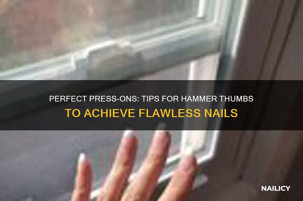 how to make press on nails work for hammer thumbs